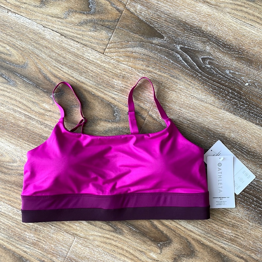 Athleta Coastline Bikini Top A-C NWT